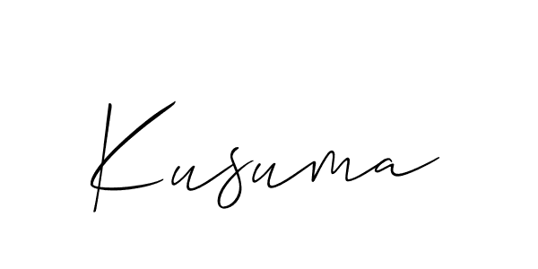 Also You can easily find your signature by using the search form. We will create Kusuma name handwritten signature images for you free of cost using Allison_Script sign style. Kusuma signature style 2 images and pictures png