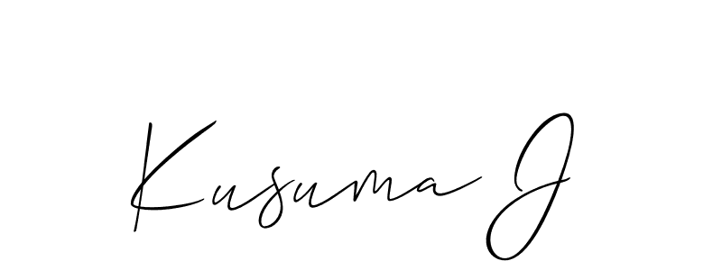 How to Draw Kusuma J signature style? Allison_Script is a latest design signature styles for name Kusuma J. Kusuma J signature style 2 images and pictures png