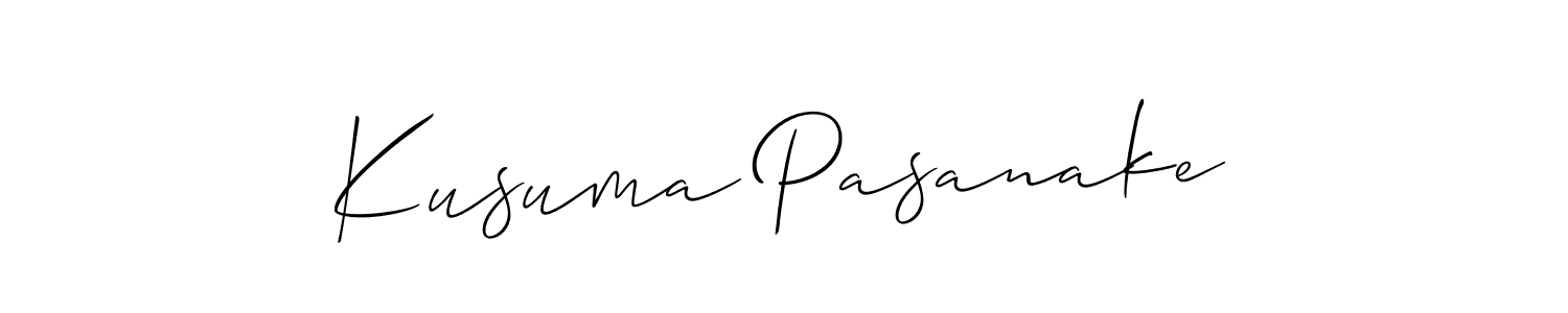 Check out images of Autograph of Kusuma Pasanake name. Actor Kusuma Pasanake Signature Style. Allison_Script is a professional sign style online. Kusuma Pasanake signature style 2 images and pictures png