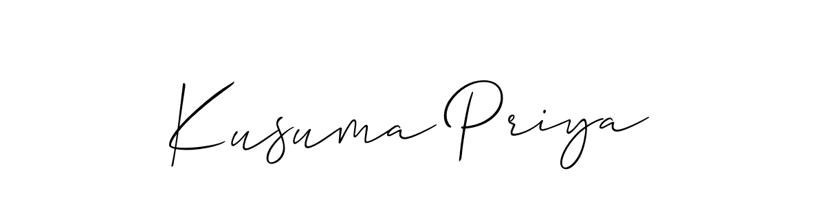 You can use this online signature creator to create a handwritten signature for the name Kusuma Priya. This is the best online autograph maker. Kusuma Priya signature style 2 images and pictures png