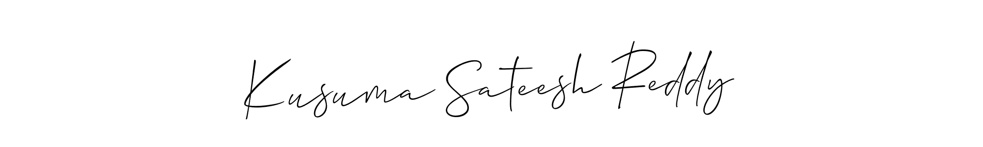 You can use this online signature creator to create a handwritten signature for the name Kusuma Sateesh Reddy. This is the best online autograph maker. Kusuma Sateesh Reddy signature style 2 images and pictures png