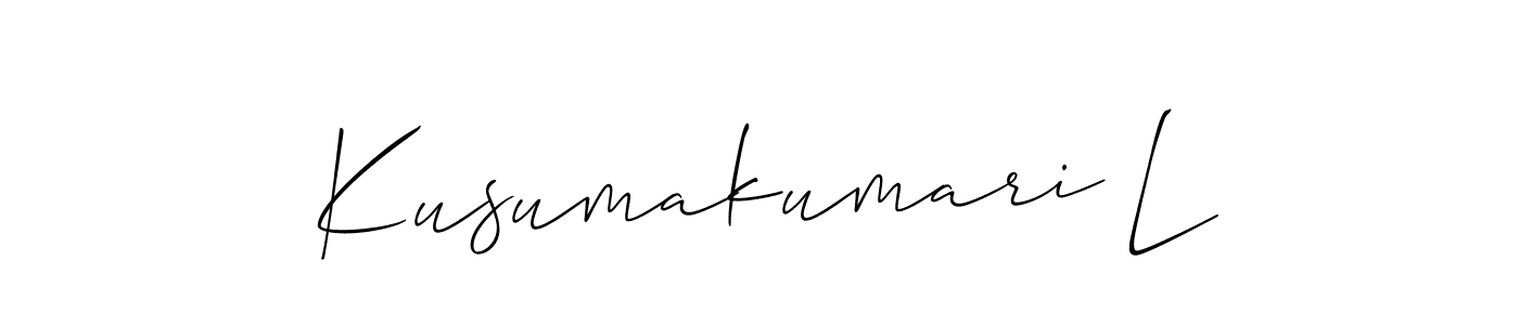 Here are the top 10 professional signature styles for the name Kusumakumari L. These are the best autograph styles you can use for your name. Kusumakumari L signature style 2 images and pictures png