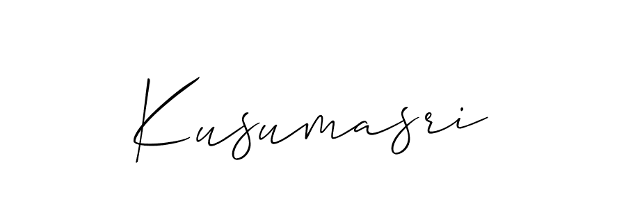 How to make Kusumasri name signature. Use Allison_Script style for creating short signs online. This is the latest handwritten sign. Kusumasri signature style 2 images and pictures png