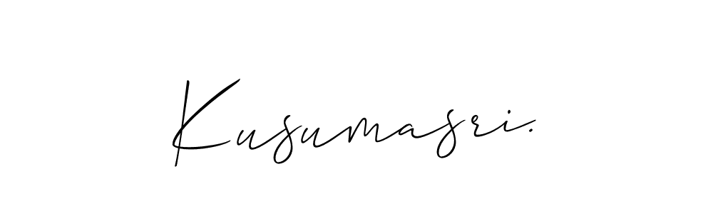 Make a beautiful signature design for name Kusumasri.. With this signature (Allison_Script) style, you can create a handwritten signature for free. Kusumasri. signature style 2 images and pictures png