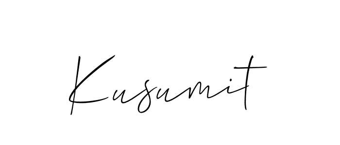 Allison_Script is a professional signature style that is perfect for those who want to add a touch of class to their signature. It is also a great choice for those who want to make their signature more unique. Get Kusumit name to fancy signature for free. Kusumit signature style 2 images and pictures png