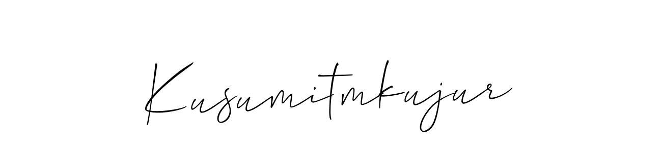 The best way (Allison_Script) to make a short signature is to pick only two or three words in your name. The name Kusumitmkujur include a total of six letters. For converting this name. Kusumitmkujur signature style 2 images and pictures png