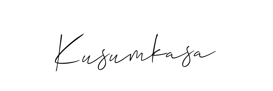 Make a short Kusumkasa signature style. Manage your documents anywhere anytime using Allison_Script. Create and add eSignatures, submit forms, share and send files easily. Kusumkasa signature style 2 images and pictures png