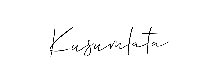 How to make Kusumlata signature? Allison_Script is a professional autograph style. Create handwritten signature for Kusumlata name. Kusumlata signature style 2 images and pictures png