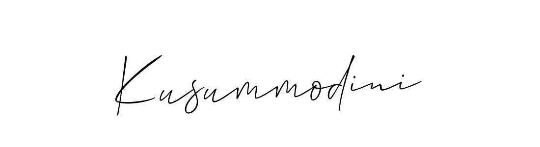 How to Draw Kusummodini signature style? Allison_Script is a latest design signature styles for name Kusummodini. Kusummodini signature style 2 images and pictures png