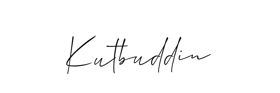 How to make Kutbuddin name signature. Use Allison_Script style for creating short signs online. This is the latest handwritten sign. Kutbuddin signature style 2 images and pictures png