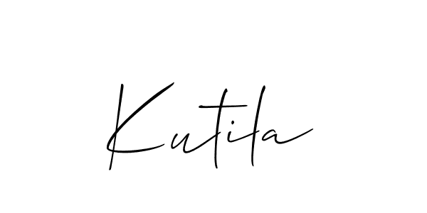 Best and Professional Signature Style for Kutila. Allison_Script Best Signature Style Collection. Kutila signature style 2 images and pictures png