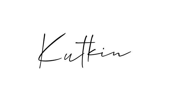 It looks lik you need a new signature style for name Kutkin. Design unique handwritten (Allison_Script) signature with our free signature maker in just a few clicks. Kutkin signature style 2 images and pictures png