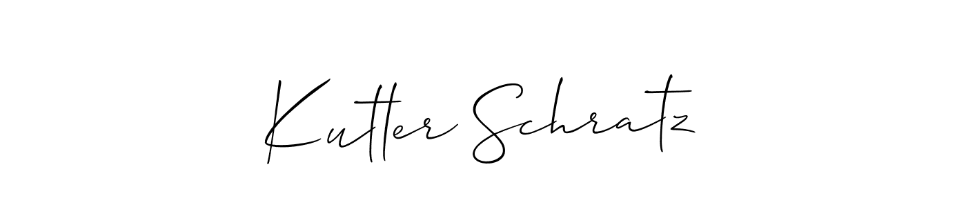 Allison_Script is a professional signature style that is perfect for those who want to add a touch of class to their signature. It is also a great choice for those who want to make their signature more unique. Get Kutler Schratz name to fancy signature for free. Kutler Schratz signature style 2 images and pictures png