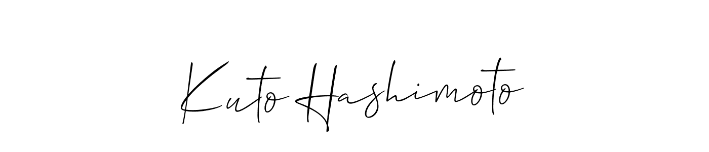Make a beautiful signature design for name Kuto Hashimoto. With this signature (Allison_Script) style, you can create a handwritten signature for free. Kuto Hashimoto signature style 2 images and pictures png