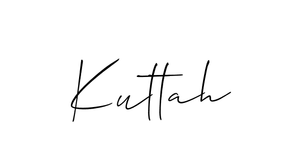 Create a beautiful signature design for name Kuttah. With this signature (Allison_Script) fonts, you can make a handwritten signature for free. Kuttah signature style 2 images and pictures png