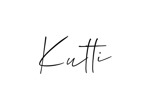 How to make Kutti name signature. Use Allison_Script style for creating short signs online. This is the latest handwritten sign. Kutti signature style 2 images and pictures png