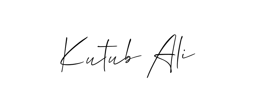 The best way (Allison_Script) to make a short signature is to pick only two or three words in your name. The name Kutub Ali include a total of six letters. For converting this name. Kutub Ali signature style 2 images and pictures png