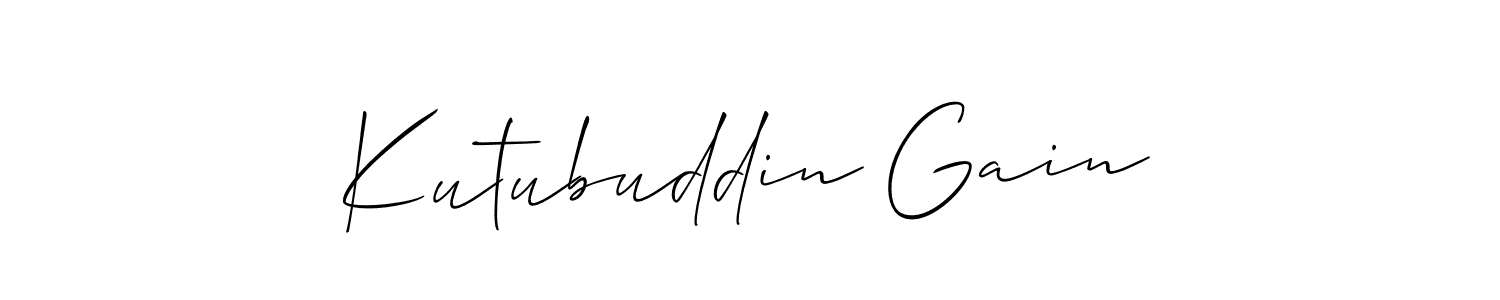 It looks lik you need a new signature style for name Kutubuddin Gain. Design unique handwritten (Allison_Script) signature with our free signature maker in just a few clicks. Kutubuddin Gain signature style 2 images and pictures png