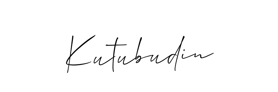 You should practise on your own different ways (Allison_Script) to write your name (Kutubudin) in signature. don't let someone else do it for you. Kutubudin signature style 2 images and pictures png
