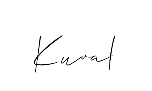 Make a beautiful signature design for name Kuval. With this signature (Allison_Script) style, you can create a handwritten signature for free. Kuval signature style 2 images and pictures png