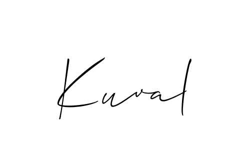 Once you've used our free online signature maker to create your best signature Allison_Script style, it's time to enjoy all of the benefits that Kuval name signing documents. Kuval signature style 2 images and pictures png