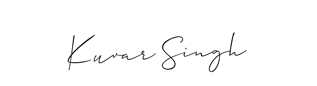 Create a beautiful signature design for name Kuvar Singh. With this signature (Allison_Script) fonts, you can make a handwritten signature for free. Kuvar Singh signature style 2 images and pictures png