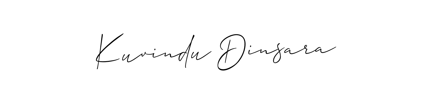 Also we have Kuvindu Dinsara name is the best signature style. Create professional handwritten signature collection using Allison_Script autograph style. Kuvindu Dinsara signature style 2 images and pictures png