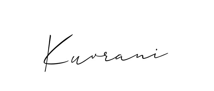 How to make Kuvrani signature? Allison_Script is a professional autograph style. Create handwritten signature for Kuvrani name. Kuvrani signature style 2 images and pictures png
