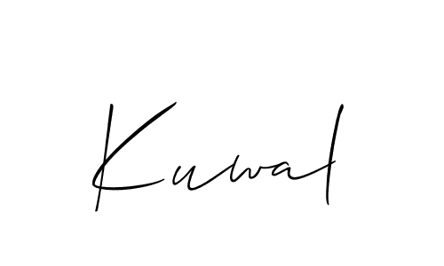Create a beautiful signature design for name Kuwal. With this signature (Allison_Script) fonts, you can make a handwritten signature for free. Kuwal signature style 2 images and pictures png