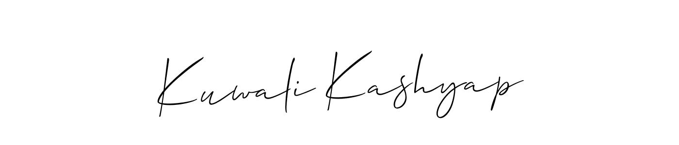 Similarly Allison_Script is the best handwritten signature design. Signature creator online .You can use it as an online autograph creator for name Kuwali Kashyap. Kuwali Kashyap signature style 2 images and pictures png