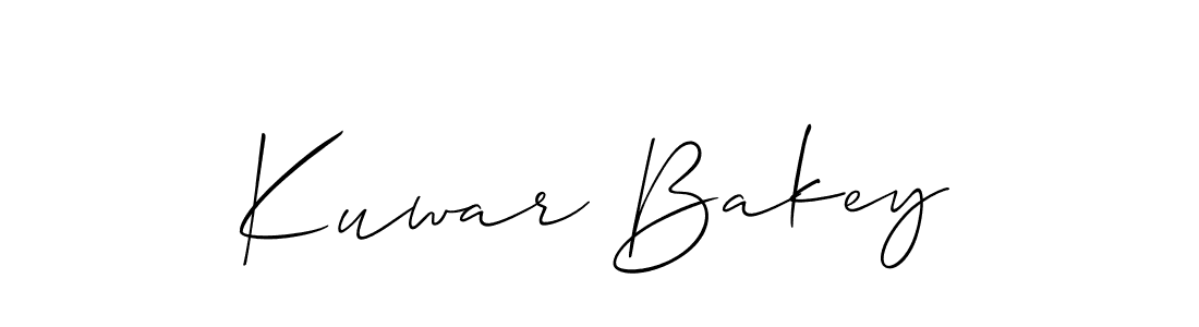 Make a beautiful signature design for name Kuwar Bakey. With this signature (Allison_Script) style, you can create a handwritten signature for free. Kuwar Bakey signature style 2 images and pictures png
