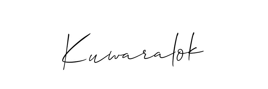 How to Draw Kuwaralok signature style? Allison_Script is a latest design signature styles for name Kuwaralok. Kuwaralok signature style 2 images and pictures png