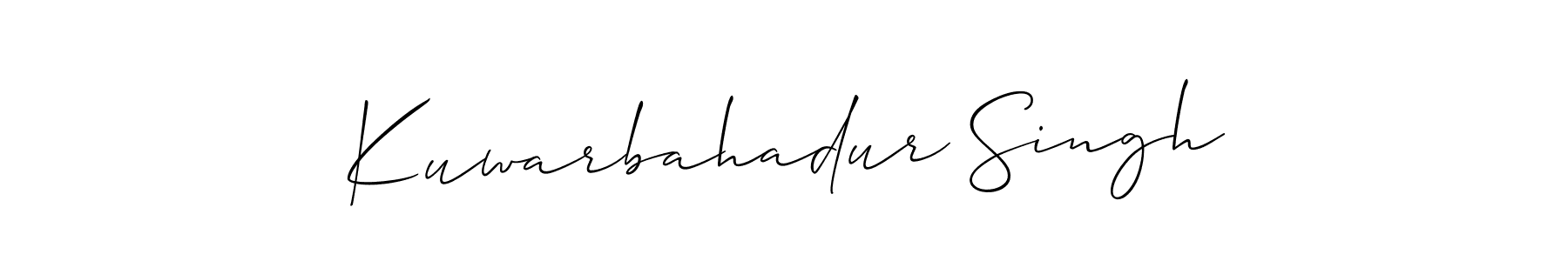 Also You can easily find your signature by using the search form. We will create Kuwarbahadur Singh name handwritten signature images for you free of cost using Allison_Script sign style. Kuwarbahadur Singh signature style 2 images and pictures png