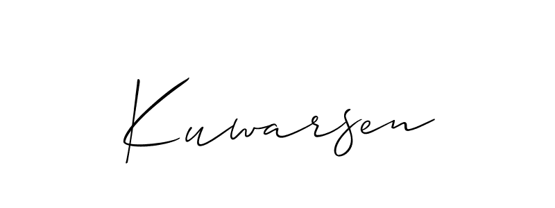 You can use this online signature creator to create a handwritten signature for the name Kuwarsen. This is the best online autograph maker. Kuwarsen signature style 2 images and pictures png