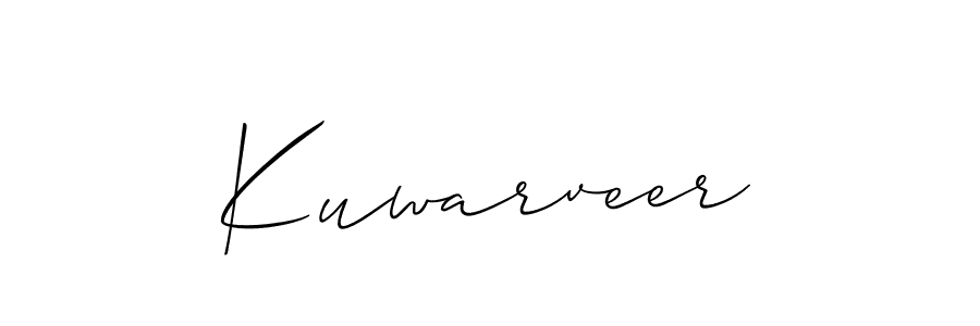 Kuwarveer stylish signature style. Best Handwritten Sign (Allison_Script) for my name. Handwritten Signature Collection Ideas for my name Kuwarveer. Kuwarveer signature style 2 images and pictures png