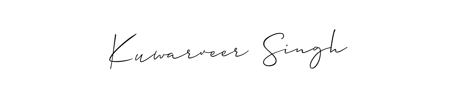 You should practise on your own different ways (Allison_Script) to write your name (Kuwarveer  Singh) in signature. don't let someone else do it for you. Kuwarveer  Singh signature style 2 images and pictures png