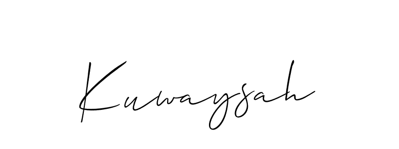 Kuwaysah stylish signature style. Best Handwritten Sign (Allison_Script) for my name. Handwritten Signature Collection Ideas for my name Kuwaysah. Kuwaysah signature style 2 images and pictures png