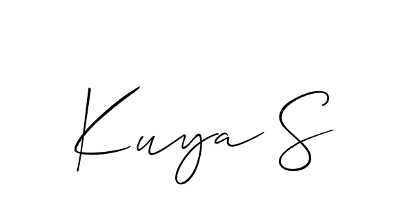 Similarly Allison_Script is the best handwritten signature design. Signature creator online .You can use it as an online autograph creator for name Kuya S. Kuya S signature style 2 images and pictures png