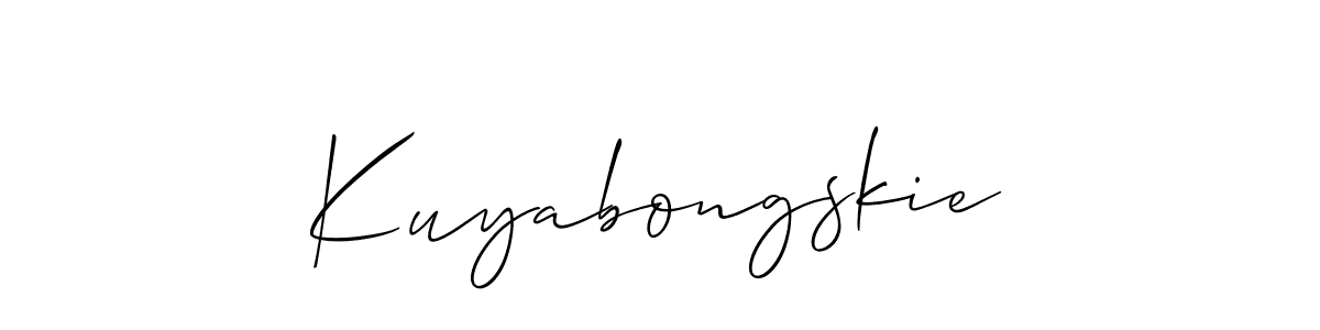 How to make Kuyabongskie signature? Allison_Script is a professional autograph style. Create handwritten signature for Kuyabongskie name. Kuyabongskie signature style 2 images and pictures png