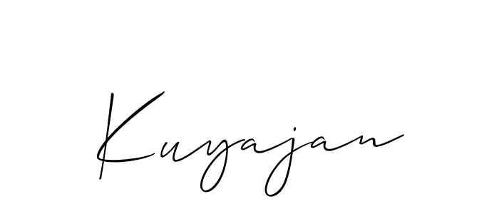 Create a beautiful signature design for name Kuyajan. With this signature (Allison_Script) fonts, you can make a handwritten signature for free. Kuyajan signature style 2 images and pictures png