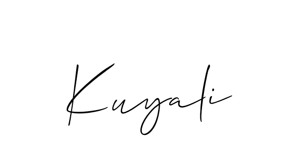 Make a beautiful signature design for name Kuyali. With this signature (Allison_Script) style, you can create a handwritten signature for free. Kuyali signature style 2 images and pictures png