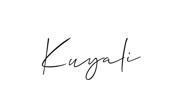 Make a beautiful signature design for name Kuyali. With this signature (Allison_Script) style, you can create a handwritten signature for free. Kuyali signature style 2 images and pictures png