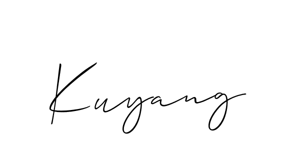 if you are searching for the best signature style for your name Kuyang. so please give up your signature search. here we have designed multiple signature styles  using Allison_Script. Kuyang signature style 2 images and pictures png