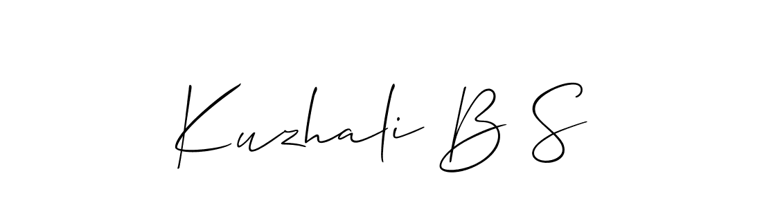 Design your own signature with our free online signature maker. With this signature software, you can create a handwritten (Allison_Script) signature for name Kuzhali B S. Kuzhali B S signature style 2 images and pictures png