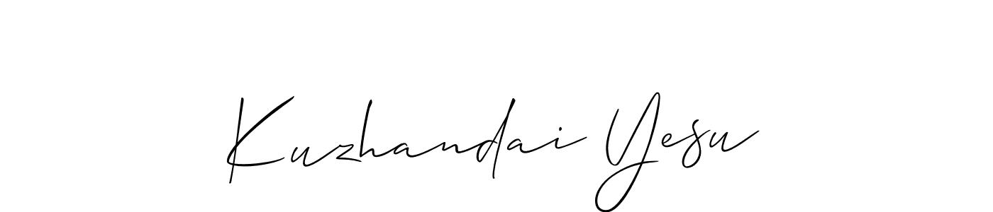 Make a beautiful signature design for name Kuzhandai Yesu. With this signature (Allison_Script) style, you can create a handwritten signature for free. Kuzhandai Yesu signature style 2 images and pictures png