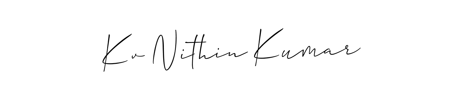 Once you've used our free online signature maker to create your best signature Allison_Script style, it's time to enjoy all of the benefits that Kv Nithin Kumar name signing documents. Kv Nithin Kumar signature style 2 images and pictures png