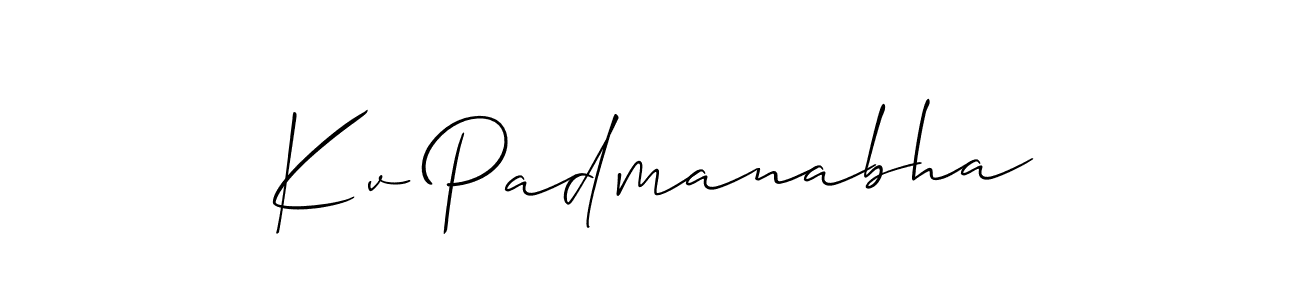 Best and Professional Signature Style for Kv Padmanabha. Allison_Script Best Signature Style Collection. Kv Padmanabha signature style 2 images and pictures png