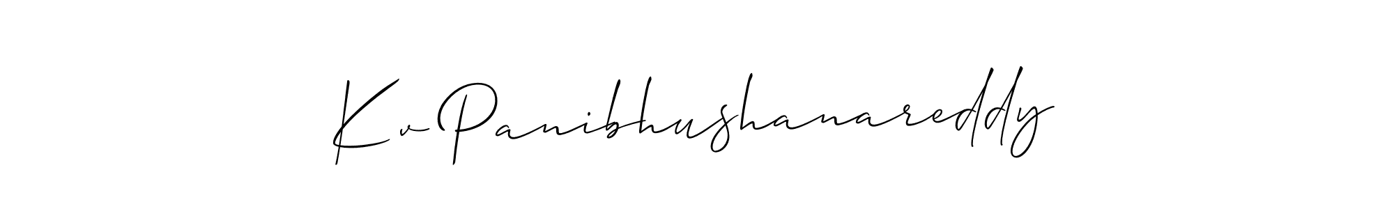 Design your own signature with our free online signature maker. With this signature software, you can create a handwritten (Allison_Script) signature for name Kv Panibhushanareddy. Kv Panibhushanareddy signature style 2 images and pictures png