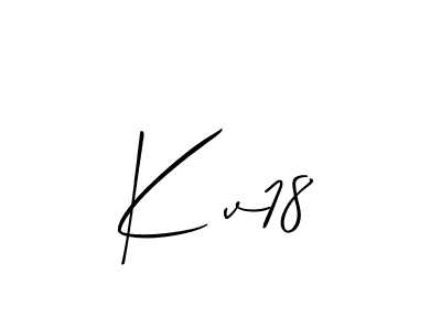 How to make Kv18 signature? Allison_Script is a professional autograph style. Create handwritten signature for Kv18 name. Kv18 signature style 2 images and pictures png