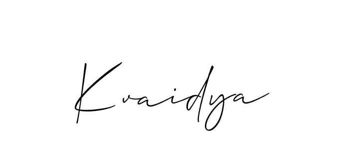 How to make Kvaidya name signature. Use Allison_Script style for creating short signs online. This is the latest handwritten sign. Kvaidya signature style 2 images and pictures png